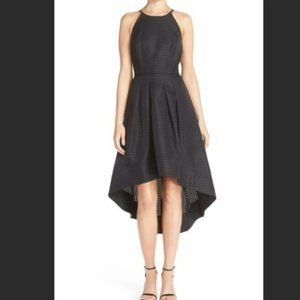 Aidan Maddox Black Crepe Hi Low Cocktail Dress - size 10